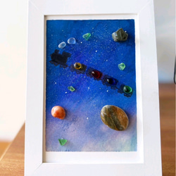 値下げ》シーグラスアート 【お花見ひな祭り 】インテリア アート