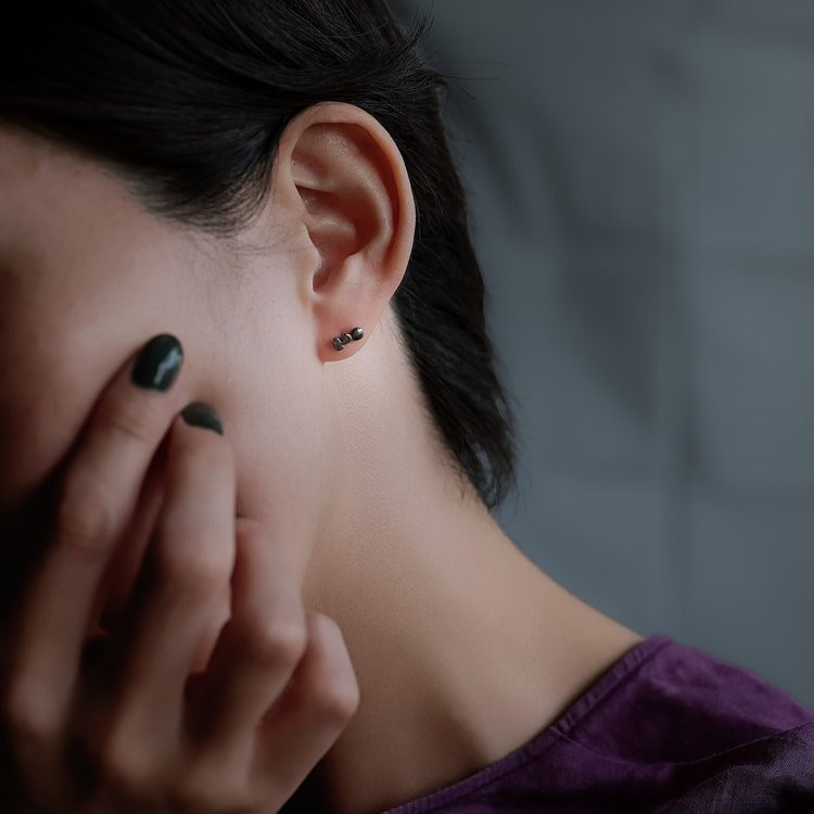 【Silver925】まるさんかくしかくスタッドピアス(Circle, Triangle, Square – Stud