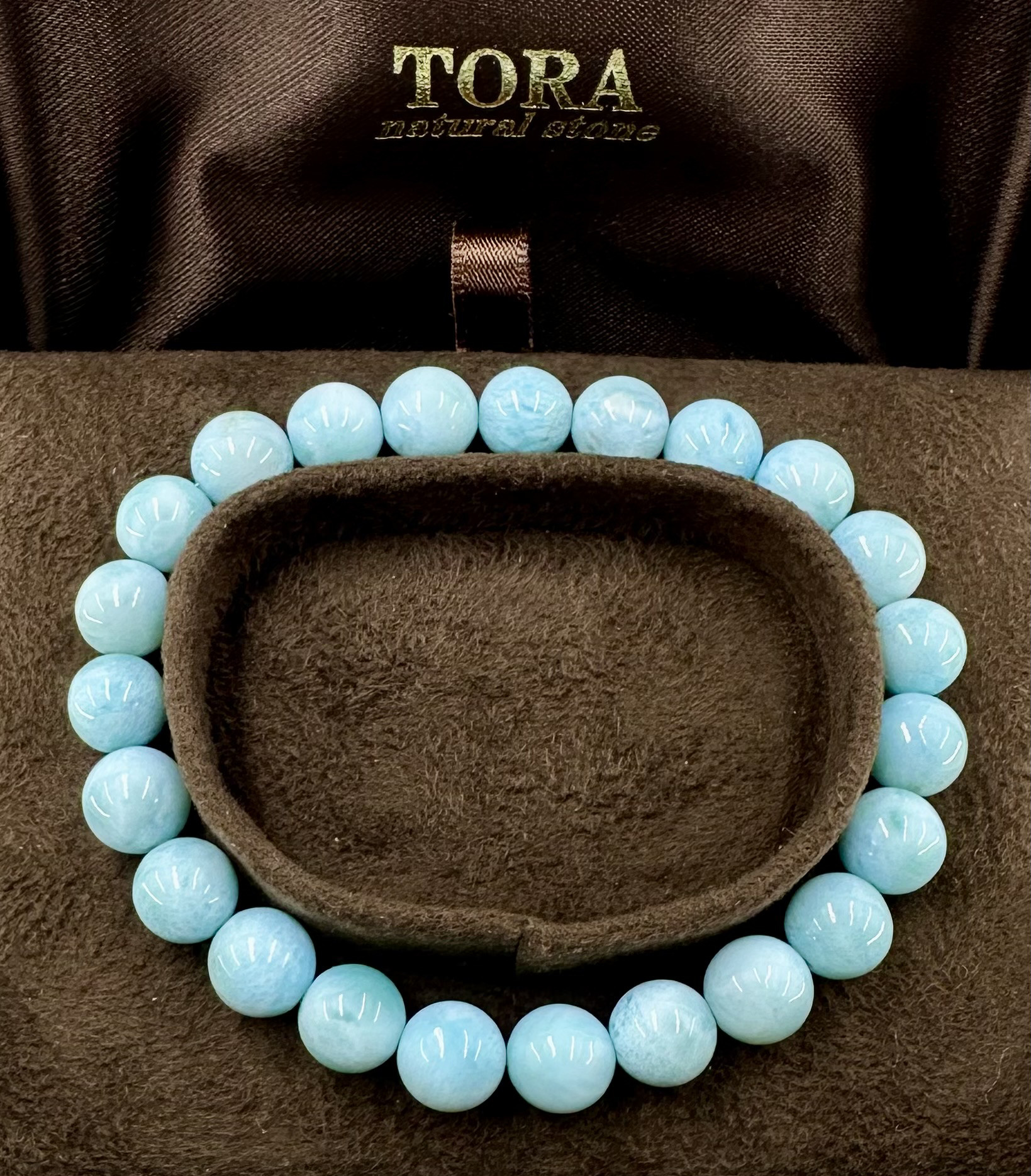 (ドミニカ産) ラリマー 8mm〈MC0808〉鑑別書付き