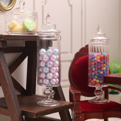ミニチュアドールハウス用 ガラス風キャンディジャー＆ボトル 全2種類