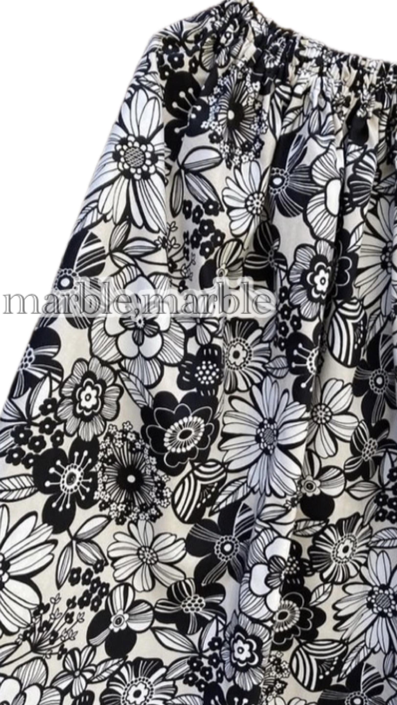 【クリーム】フラワースカート　花　Flower 大人スカート　ギャザースカート　ふんわりスカート花柄　フラワー