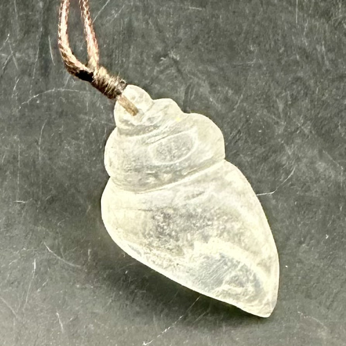 2025.9.5無垢法螺貝　新潟産山水晶 2025.9.5無垢法螺貝 新潟産山水晶 ネックレス・ペンダント ケンちゃん