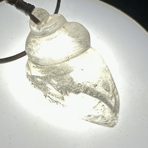 2025.9.5無垢法螺貝　新潟産山水晶 2025.9.5無垢法螺貝 新潟産山水晶 ネックレス・ペンダント ケンちゃん