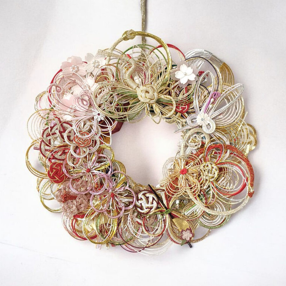 ご祝儀袋リメイク リース (M)サイズ直径約25cm【26〜50個用】ご祝儀袋アート 結婚式 水引アート 水引 御祝儀