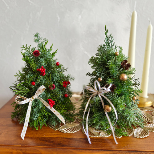 木の実の台つきクリスマスツリーセット ナチュラルクリスマス2025 超早