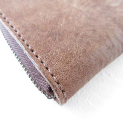 一点物《biker mono》極厚！《シュリンクレザー》ベルト付き・Ｌ字ファスナー・コインケース・0343