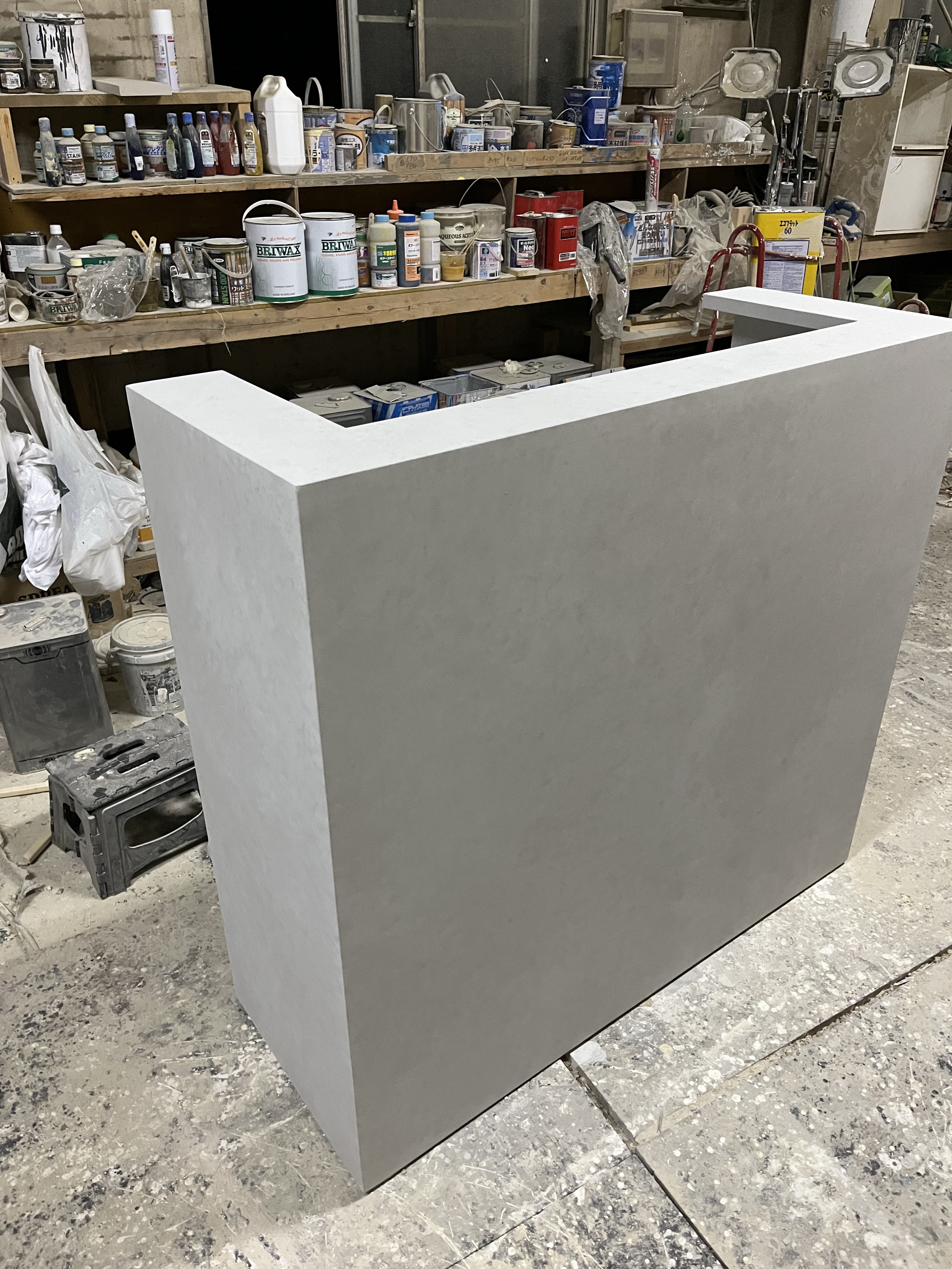 幅110✖︎高さ105✖︎奥行き44センチ,  石っぽい　エバーグリーンレジカウンター　受付カウンター 47,400円