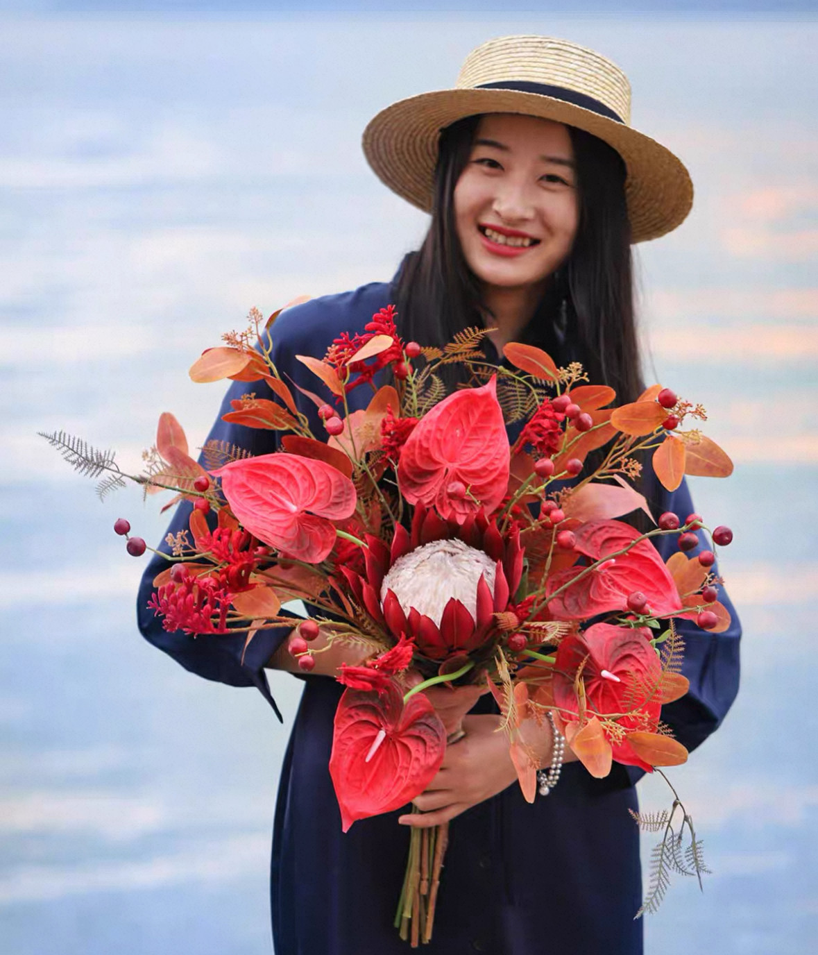 秋色アレンジメント｜実りを贈るアーティフィシャルフラワーブーケ（A/B/Cタイプ）