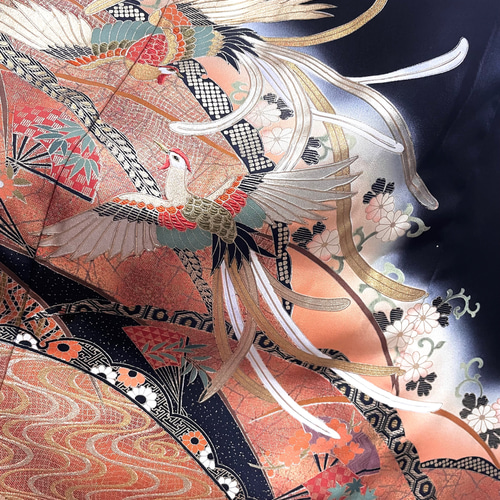 送料無料 着物 リメイク ゆったりなのにほっそりスタイル良く