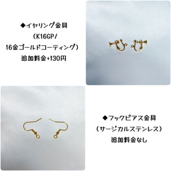 ＊チョコミントイメージ＊くらげのピアス（イヤリング） N1818 6枚目の画像