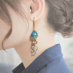 ＊チョコミントイメージ＊くらげのピアス（イヤリング） N1818 5枚目の画像