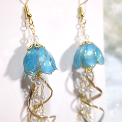 ＊チョコミントイメージ＊くらげのピアス（イヤリング） N1818 2枚目の画像