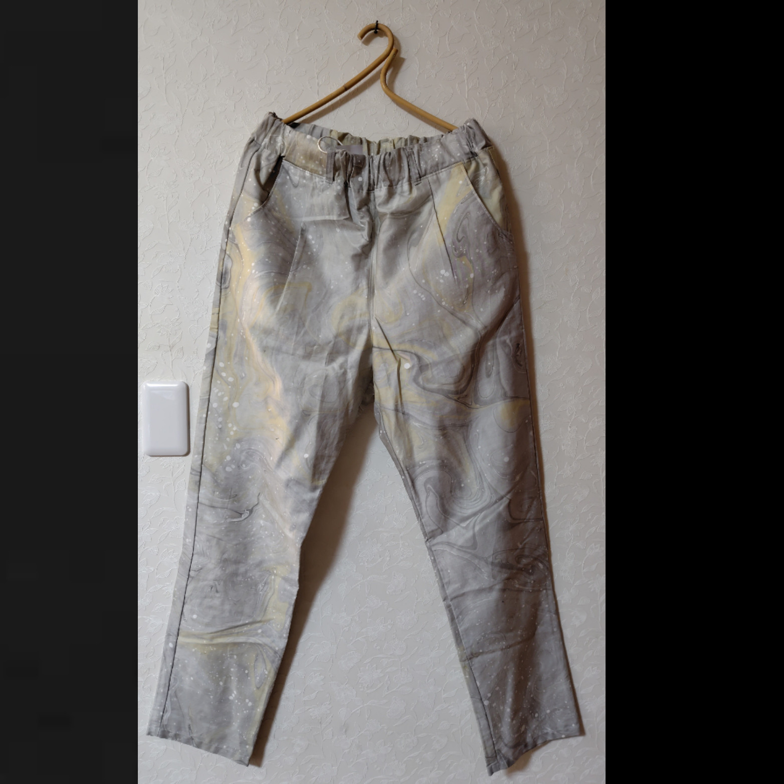 《完成品》京都手染め布のテーパードパンツ