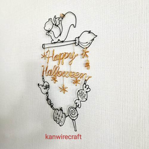 ワイヤークラフト♡猫とお花のwelcome看板タペストリー＊鯖トラさん＊ ad942bd0aecddc7daeef05e2dd1ed1