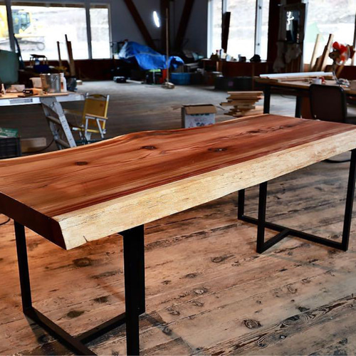 30万円→15万円]日光杉 一枚板 ダイニングテーブル ダイニングテーブル