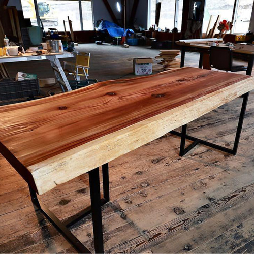 30万円→15万円]日光杉 一枚板 ダイニングテーブル ダイニングテーブル