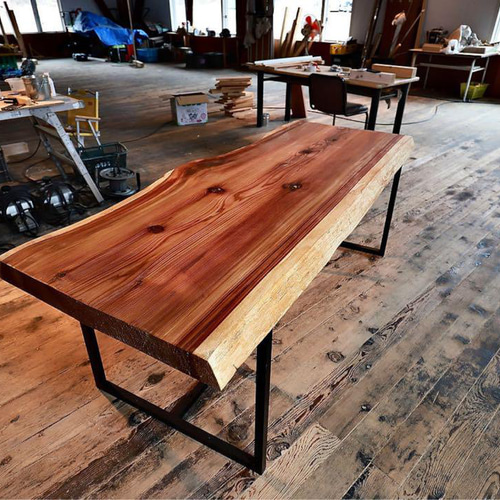 日光杉　一枚板　ダイニングテーブル 日光杉 一枚板 ダイニングテーブル