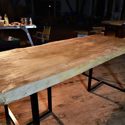 セール品] ポプラ 一枚板 ダイニングテーブル 25万円→10万円