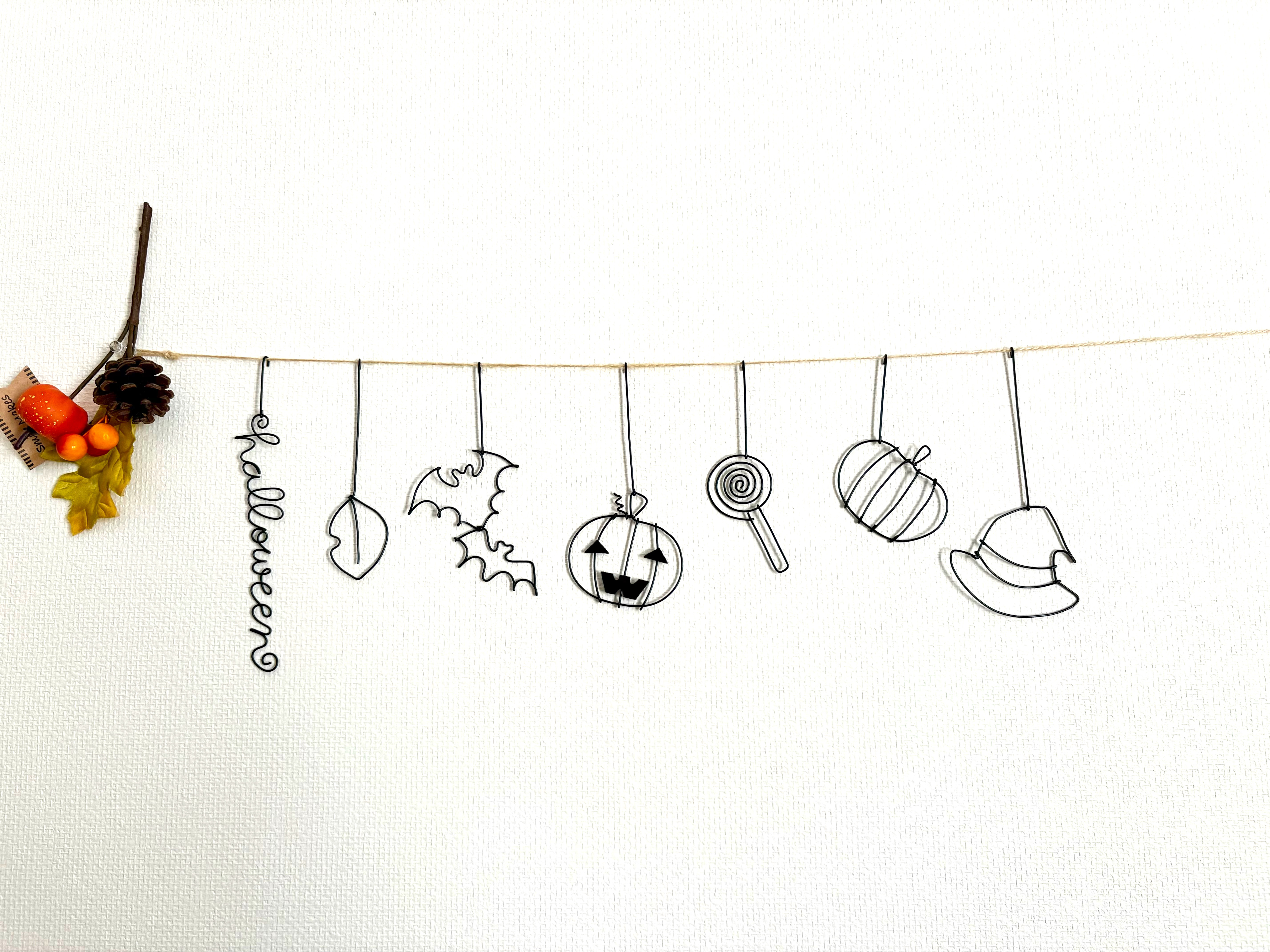 ハロウィン　ガーランド　ワイヤーアート　クラフト