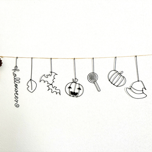 ハロウィン ワイヤークラフト ワイヤーアート ガーランド ガーランド