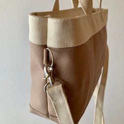 M size シンプルトートバッグ　キナリ×シナモン 3枚目の画像