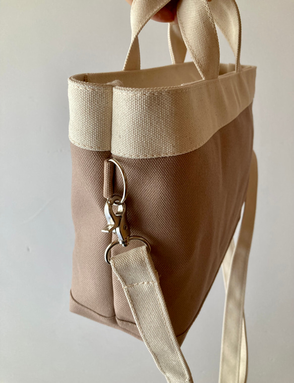 M size シンプルトートバッグ　キナリ×シナモン 3枚目の画像