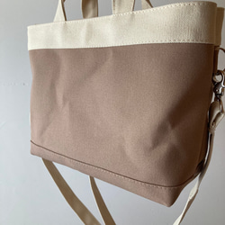M size シンプルトートバッグ　キナリ×シナモン 7枚目の画像
