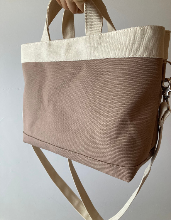 M size シンプルトートバッグ　キナリ×シナモン 7枚目の画像