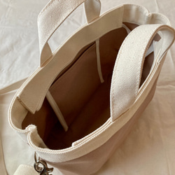 M size シンプルトートバッグ　キナリ×シナモン 6枚目の画像