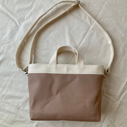 M size シンプルトートバッグ　キナリ×シナモン 5枚目の画像