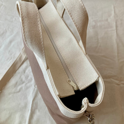 M size シンプルトートバッグ　キナリ×シナモン 4枚目の画像