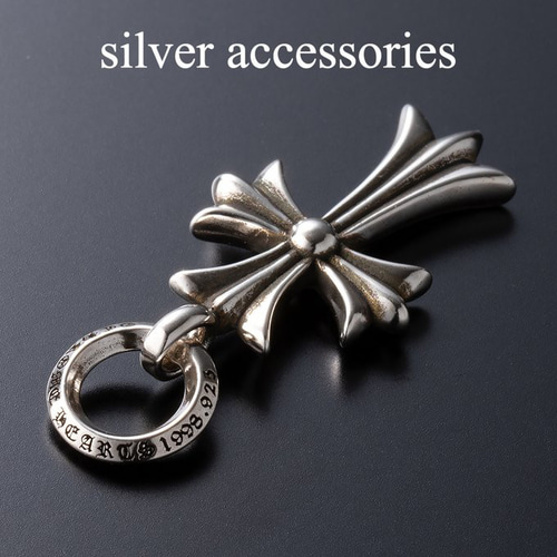 【925】シルバー925 デザインチャーム ペンダントトップ ヴィンテージ風 CHROME HEARTS スタック スターチャーム ペンダントトップ シルバー