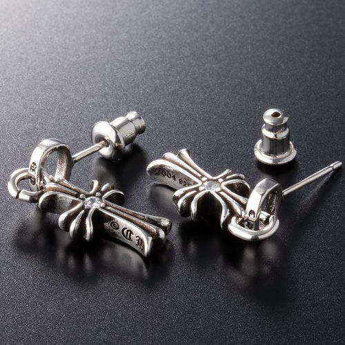 シルバー925純銀 ベビーファットピアス クロス ドロップ 十字架 両耳 新品 シルバー925 メンズピアス クロス 十字架 ドロップピアス アラベスク