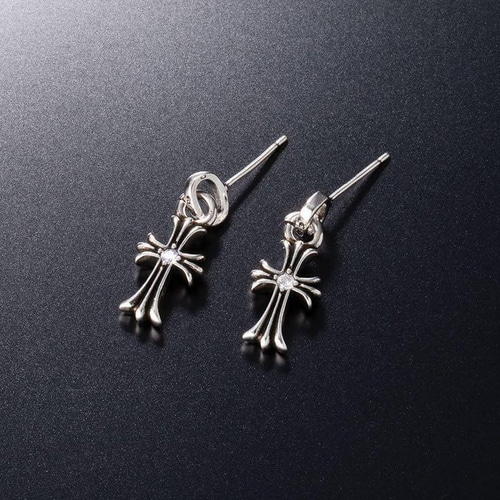 クロス ピアス silver925 silver925 クロス ピアス 十字架 ベイビーファットシルバー 37 ピアス