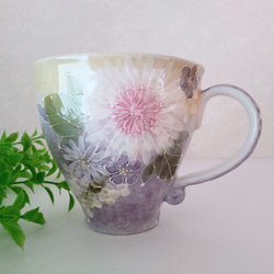 赤絵 つばき柄コーヒーカップ&ソーサー 瀬戸焼 ティーカップ ミント