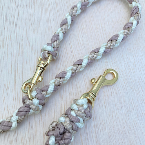 6本編み パラコードリード カフェリード パラコード ベージュゴールド