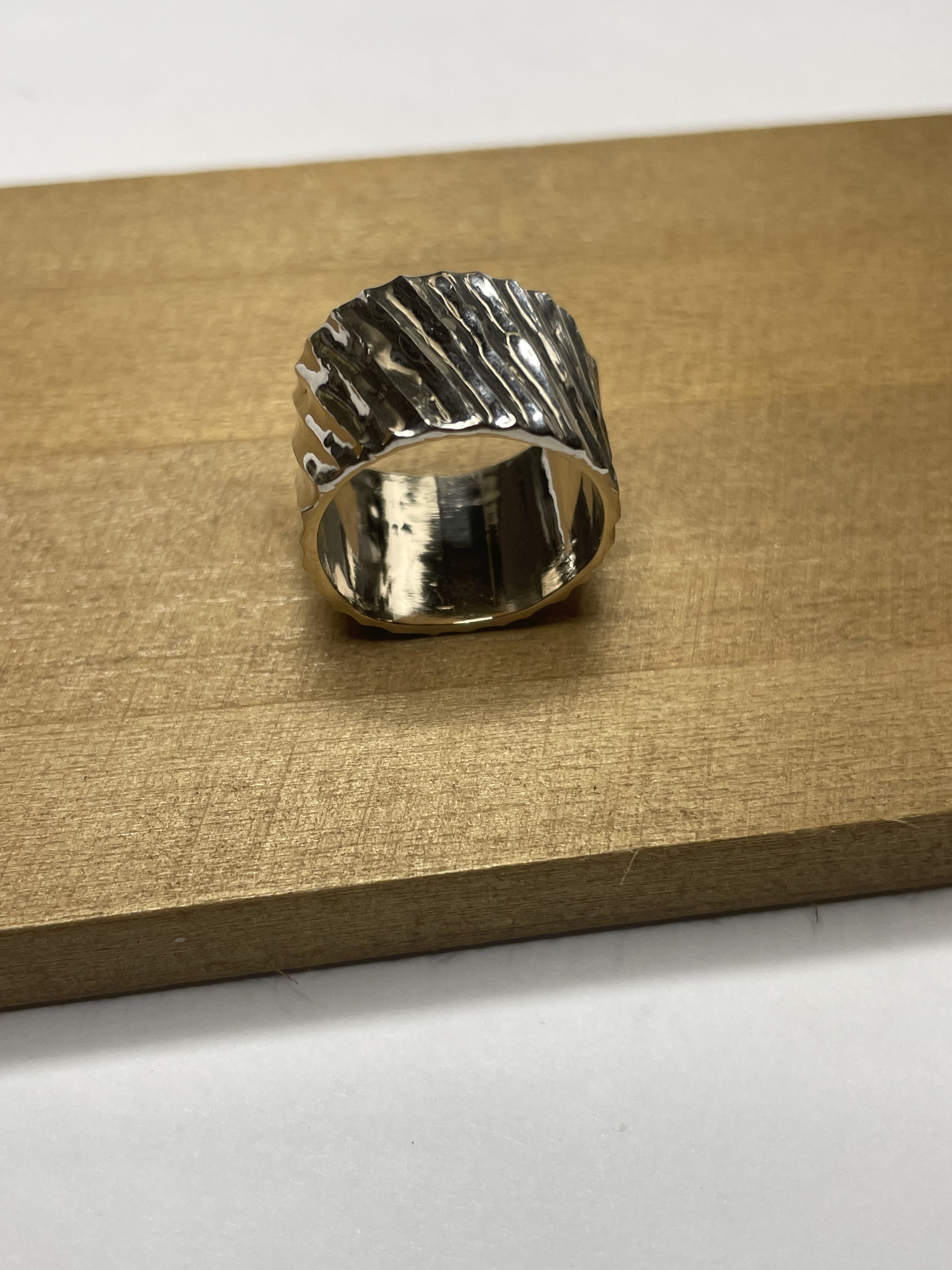 リング　ギザギザ　なみなみ　しましま　オリジナル　太め