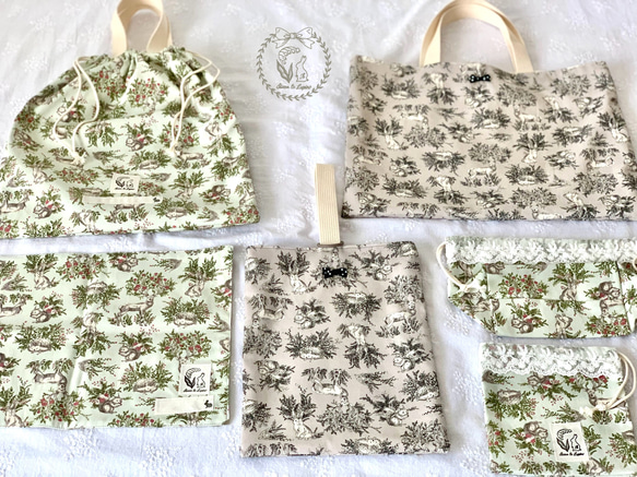 入園入学6点セット＊森の動物さんといっしょ＊ 2枚目の画像