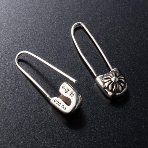 シルバー925製 ピアス 刻印ありセーフティーピン（安全ピン）2個