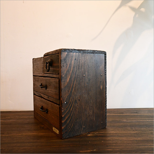 1点物 裁縫箱 レトロ 木製 アンティーク リメイク品 おしゃれ 3段 小物