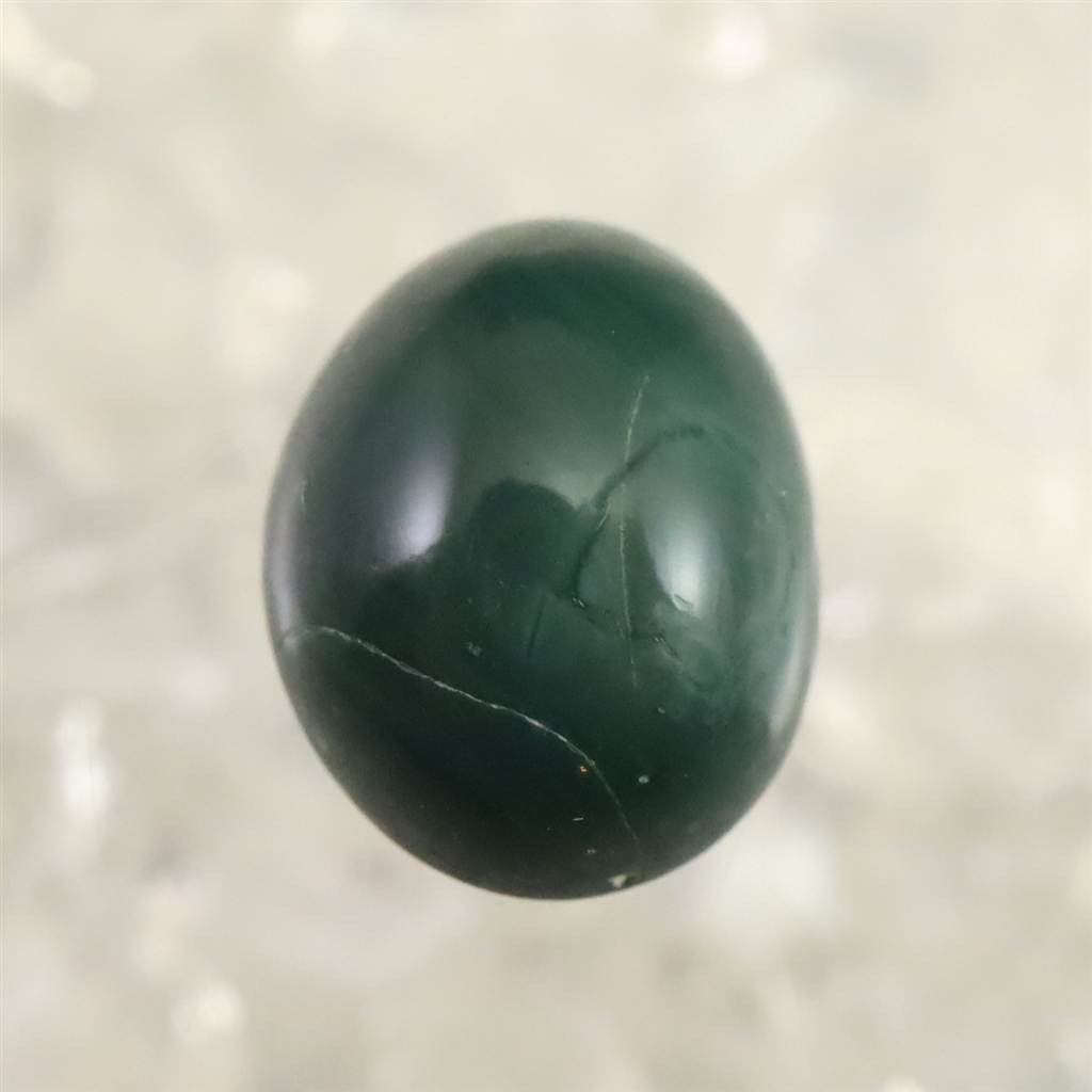 出雲碧玉 出雲石  10mmオーバル ルース ディレクトリーカード付 0.44g #66782