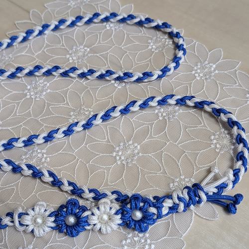 パラコードリード 花モチーフ 小型犬用 (全長120cm) カラーお揃いの