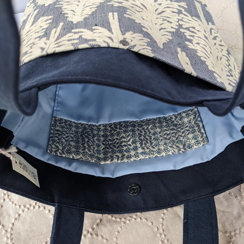 雫トートバッグ【tanborin/navy】タンバリン・ネイビーmina perhonen