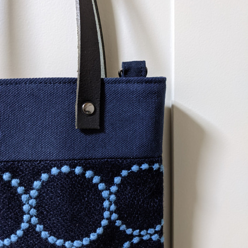 雫トートバッグ【tanborin/navy】タンバリン・ネイビーmina perhonen