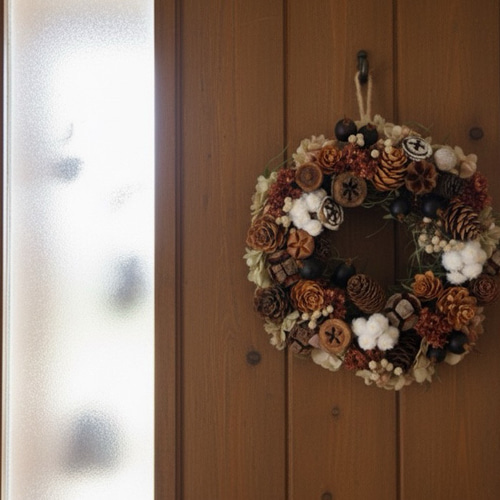 ナッツとベリーの木ノ実のリース☆ドライフラワーリース ナッツとベリーの木ノ実のリース☆ドライフラワーリース 木の実と