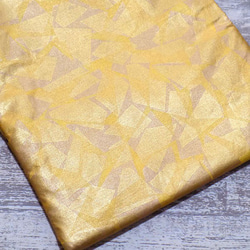 金彩工芸　特別仕様　モザイク金仕上げ　コットンむら染黄色地製　「道中財布」 9枚目の画像