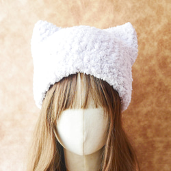 ふわっともちもち猫耳帽子⋈ミルク⋈ ニット帽・ビーニー M.la poupée