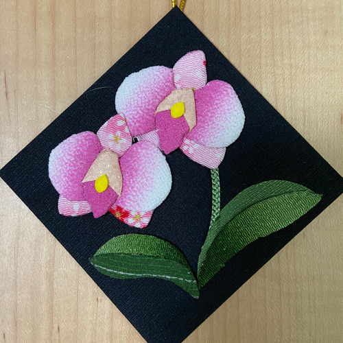 送料無料 押絵冬の花3連タペストリー その他インテリア雑貨