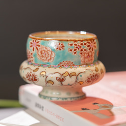 中国茶器　景徳鎮　手描き　茶杯　コーヒーカップ　女性ぴったり　青花磁　蝶々　３点 中国茶器 景徳鎮 手描き 茶杯 コーヒーカップ 女性ぴったり 青花