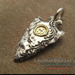 Leather&Silver Act ハンドメイド 　ワンポイトネックレス925 Leather&Silver Act ハンドメイド ワンポイトネックレス925